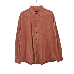 Woolrich Men's Long Sleeve Button Down Shirt Terracotta Size XL Cotton